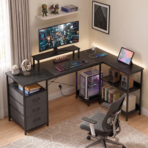 Homcom schreibtisch form mit - schreibtisch, l