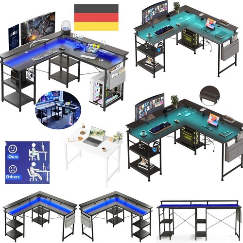 Eckschreibtisch form - l,